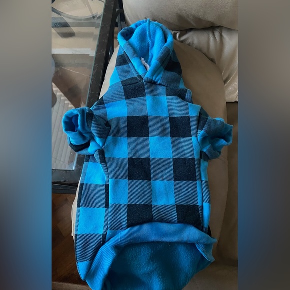 Blue plaid medium dog jacket 🐶 - Picture 1 of 2